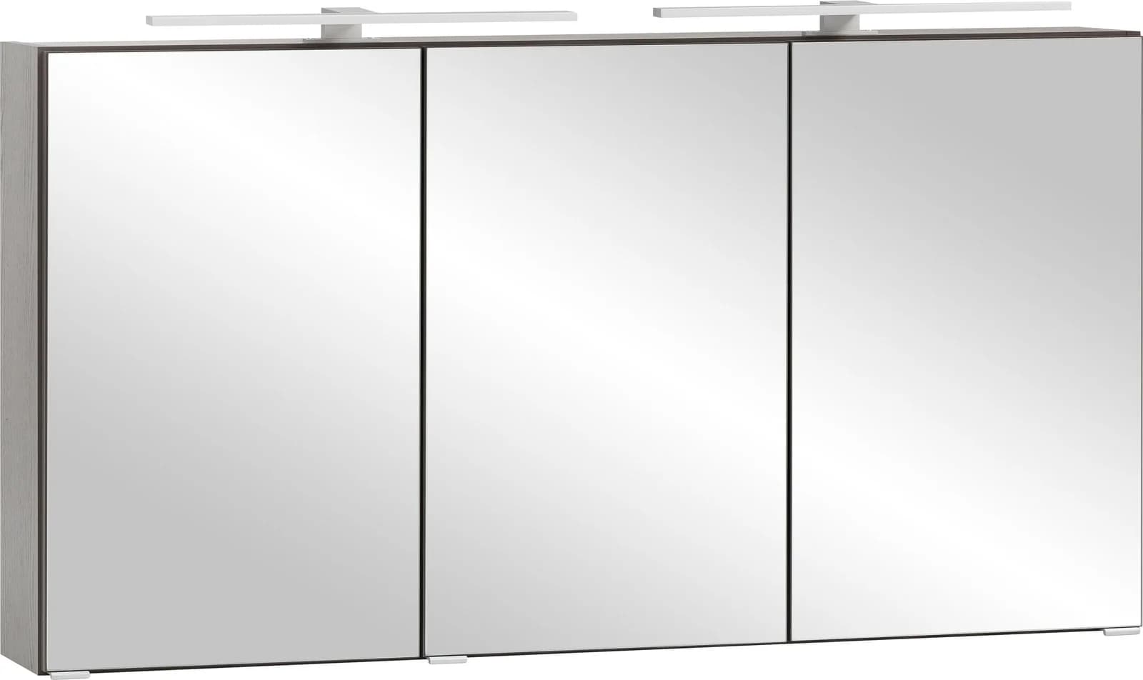 Welltime Spiegelschrank Lienz Grau mit LED-Beleuchtung