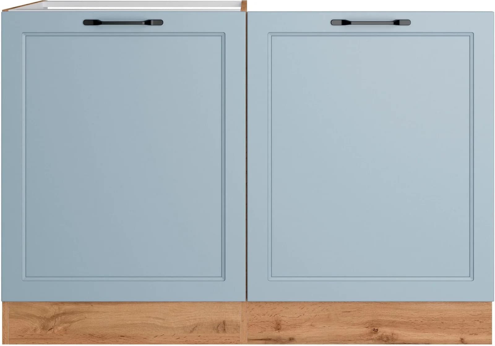Kochstation Spülenschrank KS-Lana Blau Wotaneiche 120cm