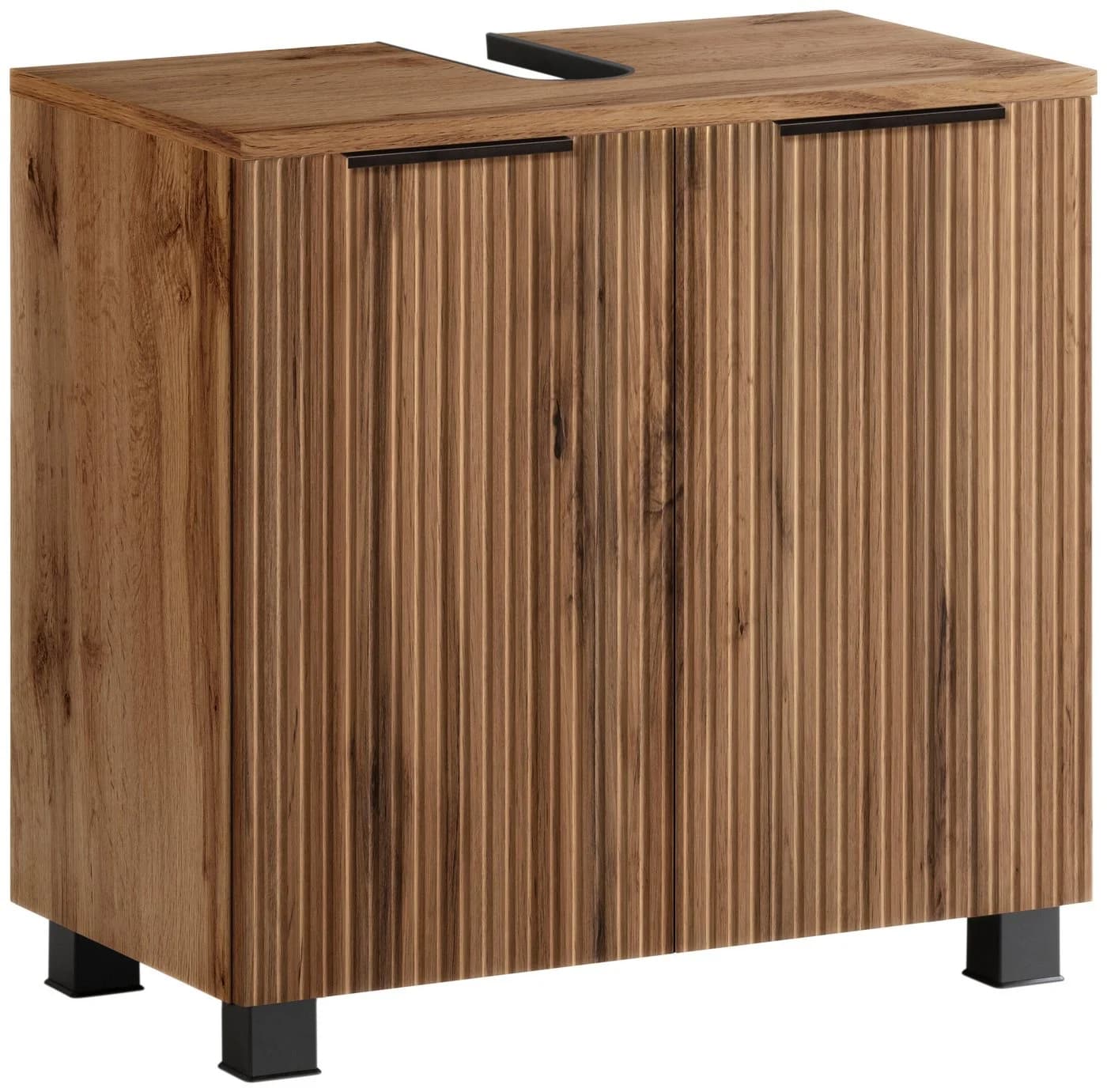 WELLTIME Trento Waschbeckenunterschrank 60cm wotaneiche Rille - Bild 2