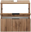 WELLTIME Waschbeckenunterschrank Trento Braun Rillenfront Bild 4