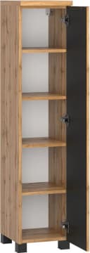 Midischrank WELLTIME Braun wotaneiche 1 Tür Reversibel Bild 5