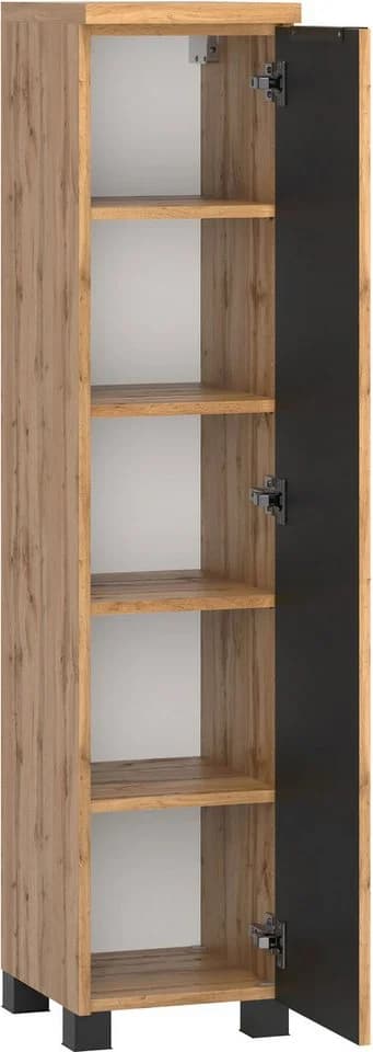 Midischrank WELLTIME Braun wotaneiche 1 Tür Reversibel - Bild 5