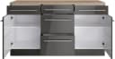Kochstation KS-Wien Unterschrank Grau Hochglanz 150cm Bild 3