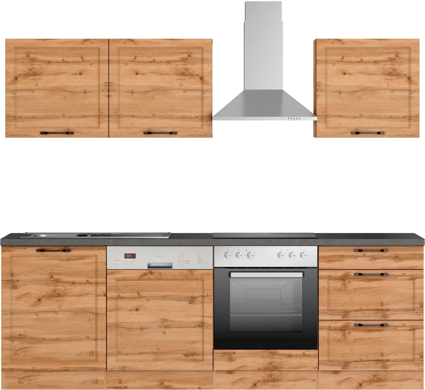 KOCHSTATION Küchenzeile KS-Lani Landhausstil Beige - Bild 2