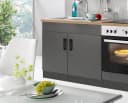 Kochstation Spülenschrank Toronto 100 cm Anthrazit Holzwerkstoff Bild 1
