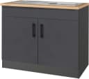 Kochstation Spülenschrank Toronto 100 cm Anthrazit Holzwerkstoff Bild 3