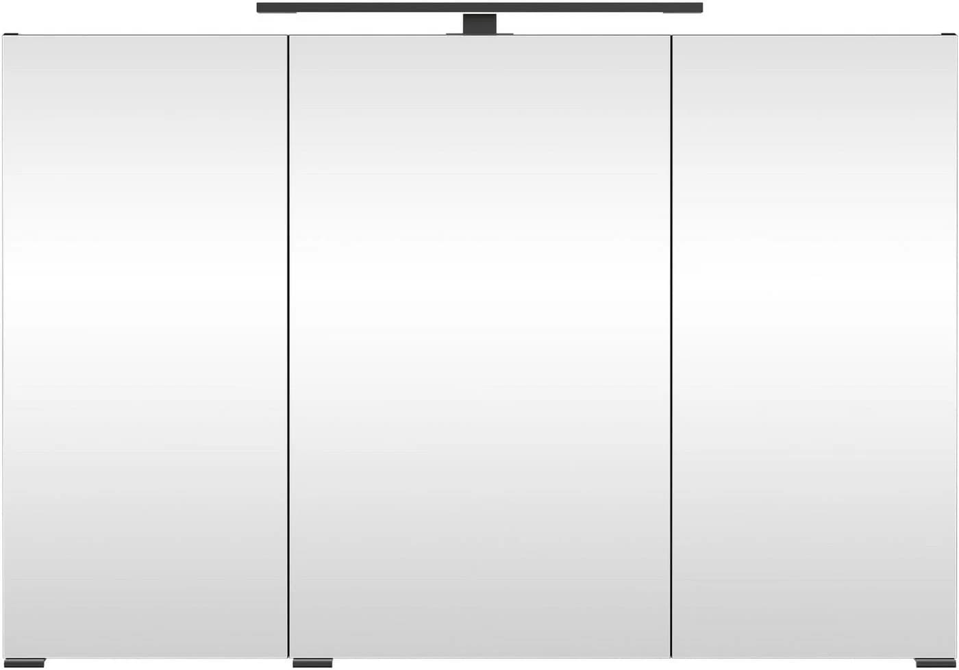 welltime Spiegelschrank SALVADA 3D 100 cm LED Schwarz MDF - Bild 3