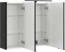 welltime Spiegelschrank SALVADA 3D 100 cm LED Schwarz MDF Bild 4