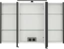 welltime Spiegelschrank SALVADA 3D 100 cm LED Schwarz MDF Bild 5