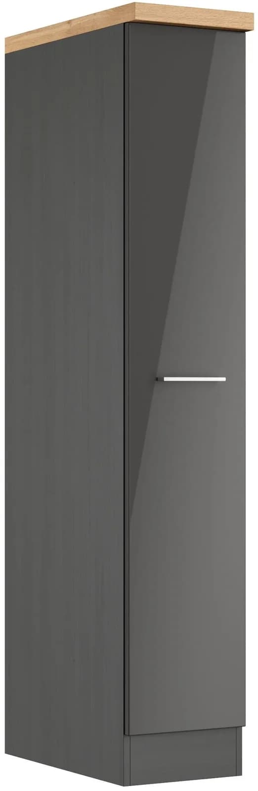 Apothekerschrank KOCHSTATION KS-Milan Grau Hochglanz 30 cm