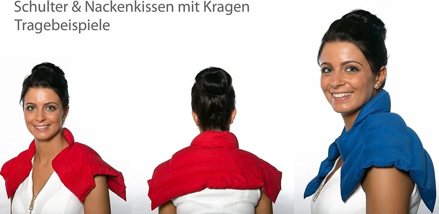 Giraffenland Nackenhörnchen Rapssamenkissen Bio-Baumwolle Blau/Weiß - Bild 4