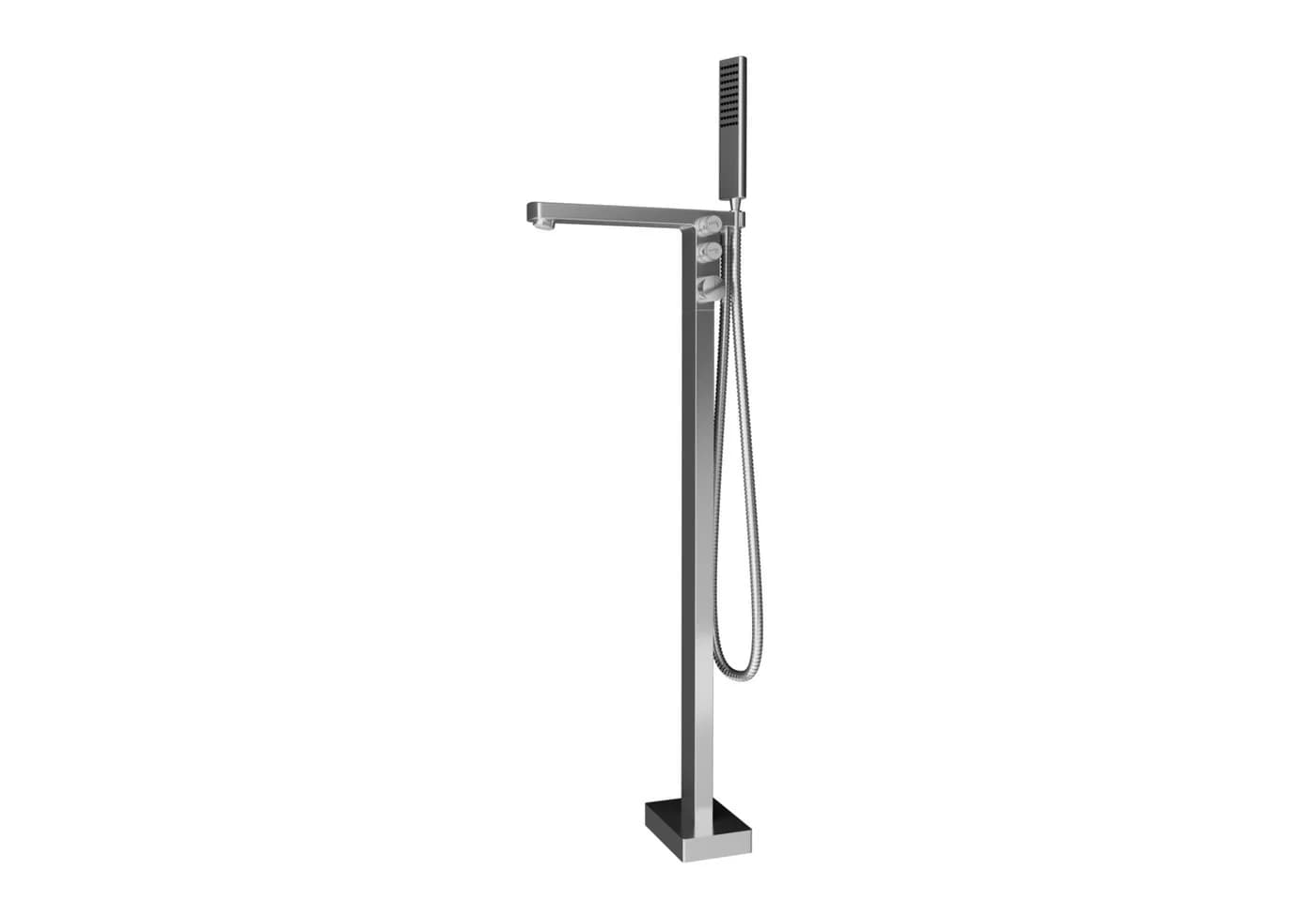 Freistehende Wannenarmatur NT7562 Chrom mit ABS-Handbrause - Bild 2
