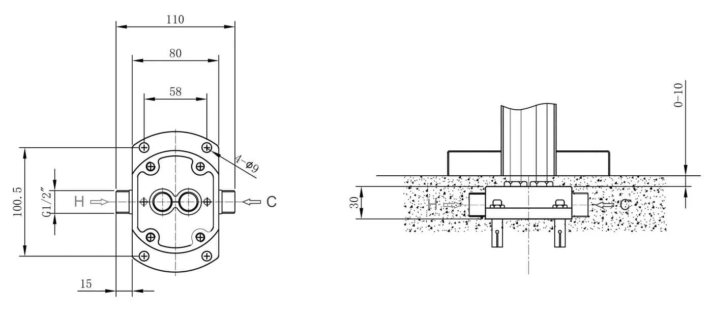 Freistehende Wannenarmatur NT7562 Chrom mit ABS-Handbrause - Bild 5
