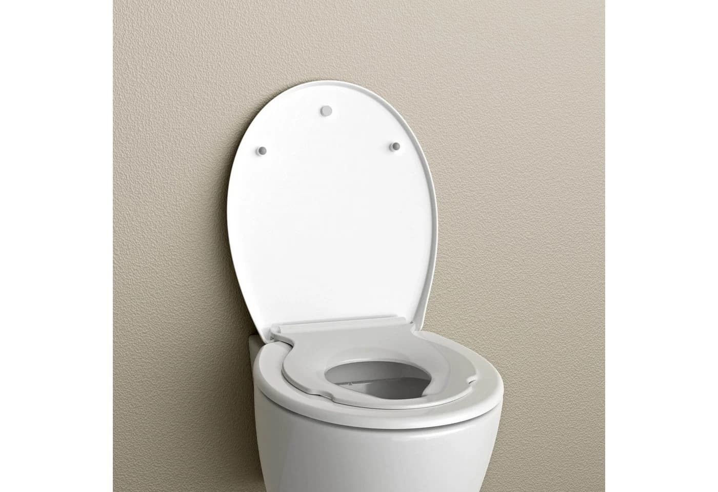 Bernstein Kinder-WC-Sitz U2006 mit Softclose und integriertem Kindersitz Weiß