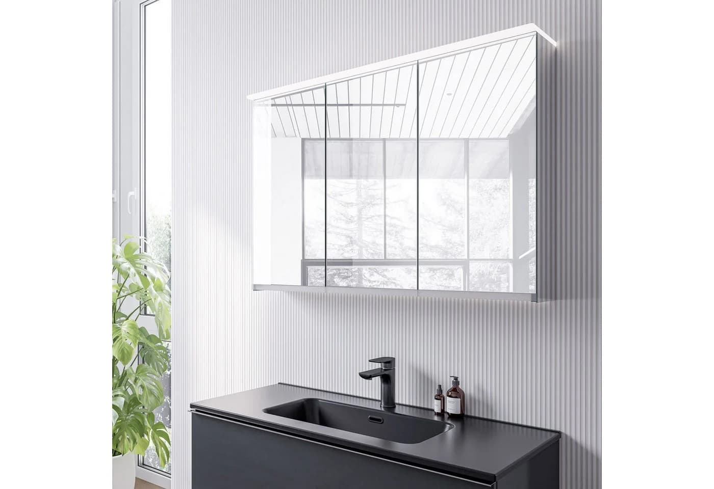 Bernstein Spiegelschrank VARO mit LED-Beleuchtung und Soft-Close - Bild 2
