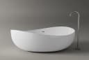 Bernstein Badewanne WAVE Acryl Weiß glänzend Freistehend Oval Bild 1