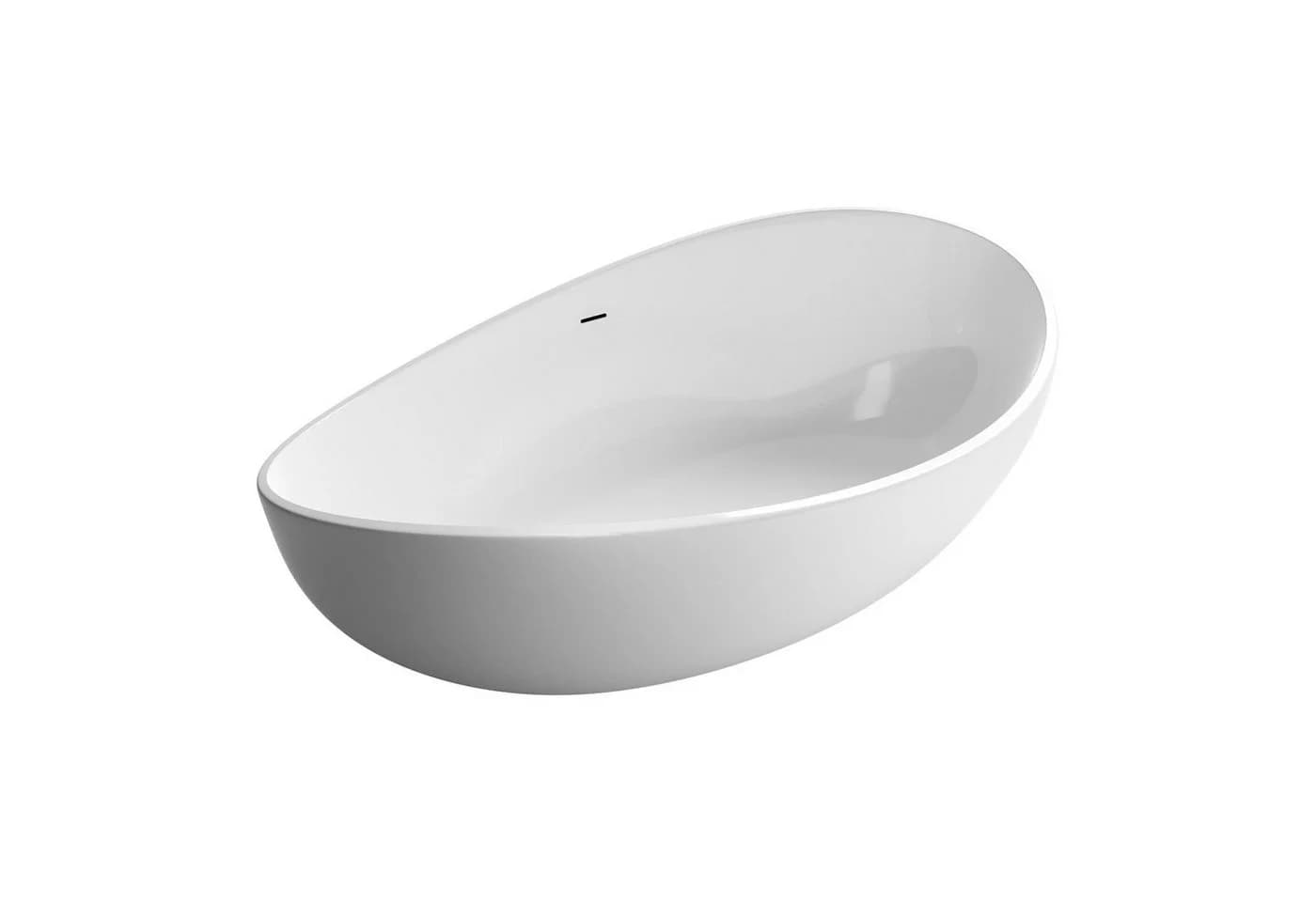 Bernstein Badewanne WAVE Acryl Weiß glänzend Freistehend Oval - Bild 4