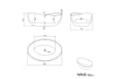 Bernstein Badewanne WAVE Acryl Weiß glänzend Freistehend Oval Bild 5