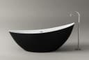 Bernstein Badewanne VICE 2.0 Schwarz/Weiß matt Freistehend Acryl Bild 3