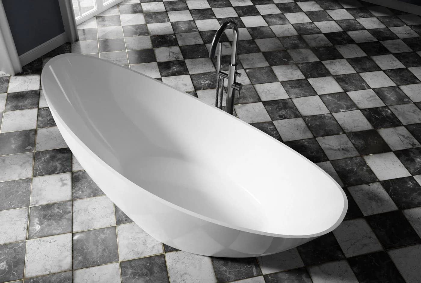 Bernstein Badewanne VICE 2.0 Weiß glänzend Freistehend Acryl