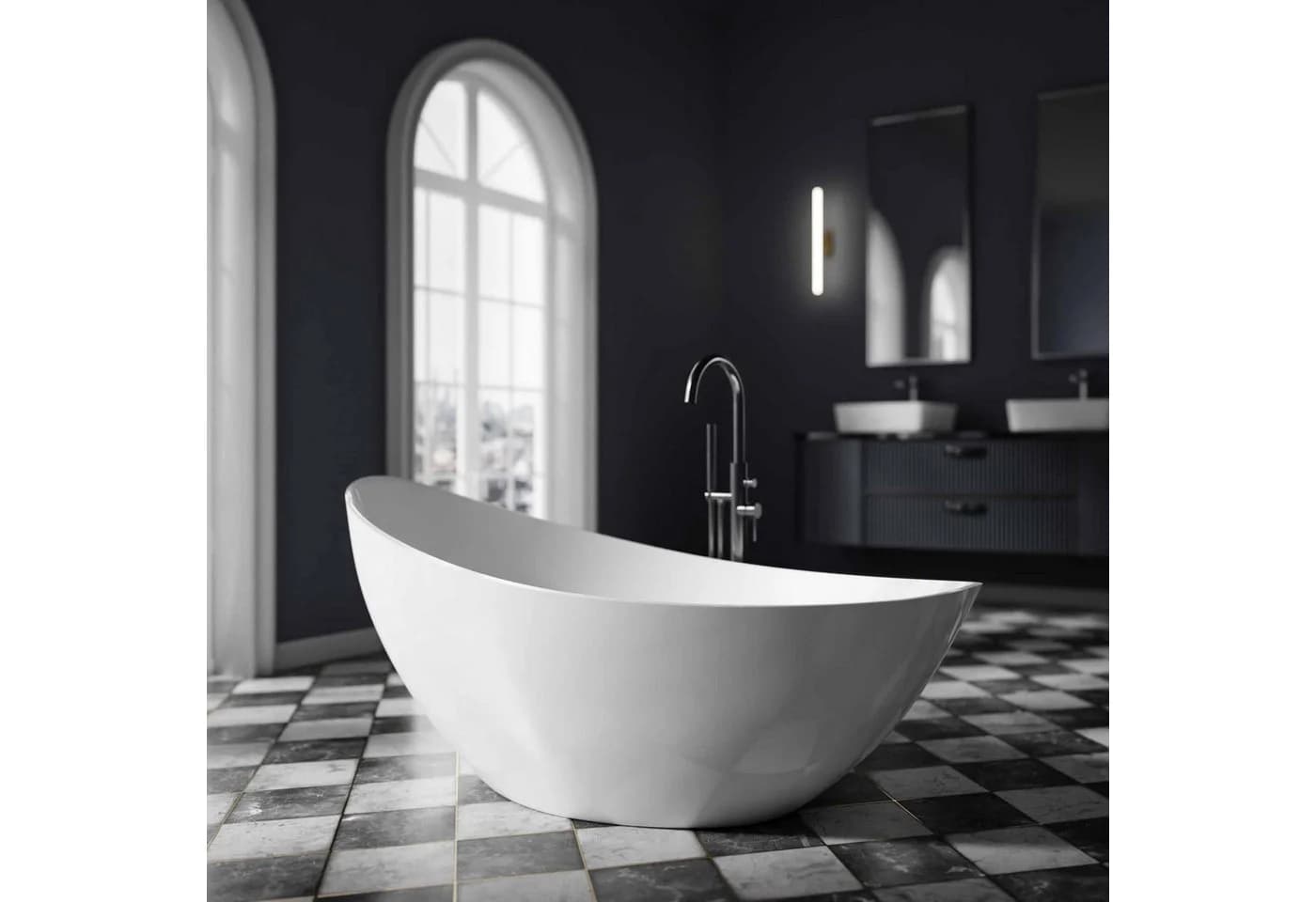 Bernstein Badewanne VICE 2.0 Weiß glänzend Freistehend Acryl - Bild 2