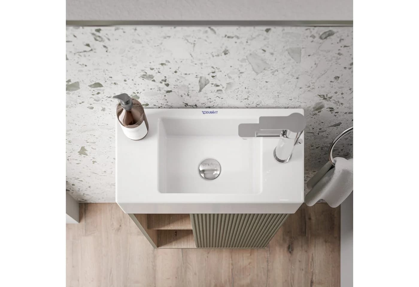Bernstein Badmöbel-Set BELDIVO Jadegrün mit Waschbecken - Bild 4