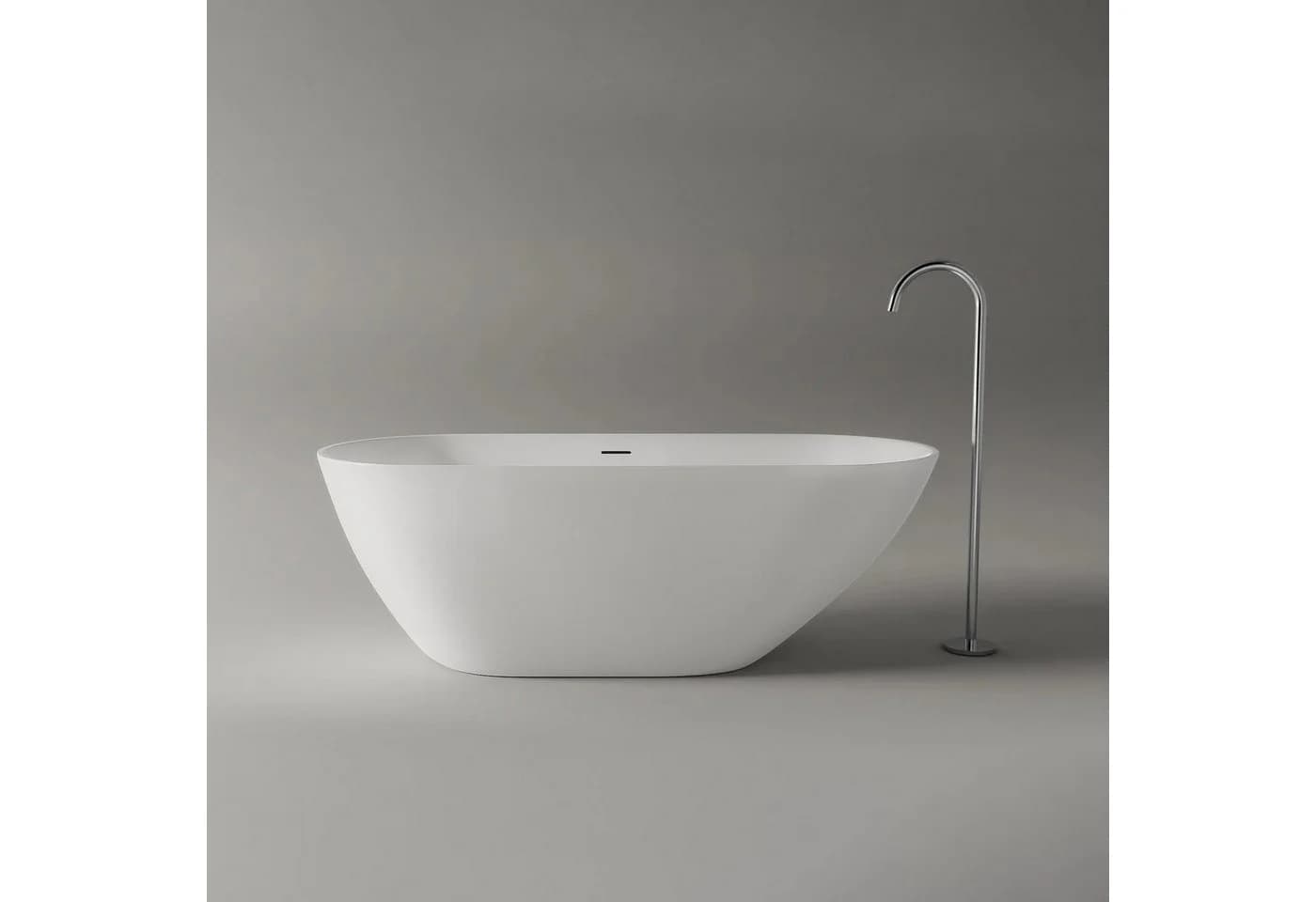 Bernstein Badewanne ROMA 2.0 Freistehend Sanitäracryl Oval Weiß Matt - Bild 3