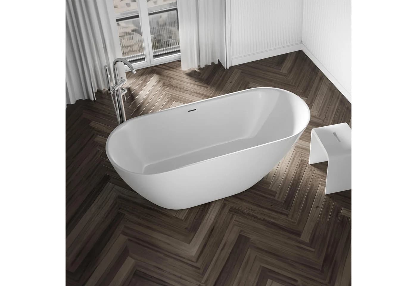 Bernstein Badewanne ROMA 2.0 Oval Weiß Sanitäracryl