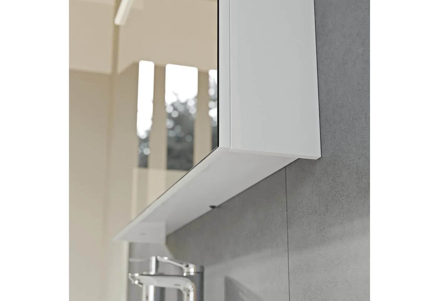 Bernstein Spiegelschrank SOLO 60cm Weiß matt LED Soft-Close - Bild 4
