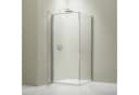 Bernstein Eckdusche NT416 100x80 cm Chrom 8mm ESG Glas Nano Bild 1