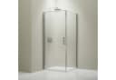 Bernstein Eckdusche NT416 100x80 cm Chrom 8mm ESG Glas Nano Bild 2