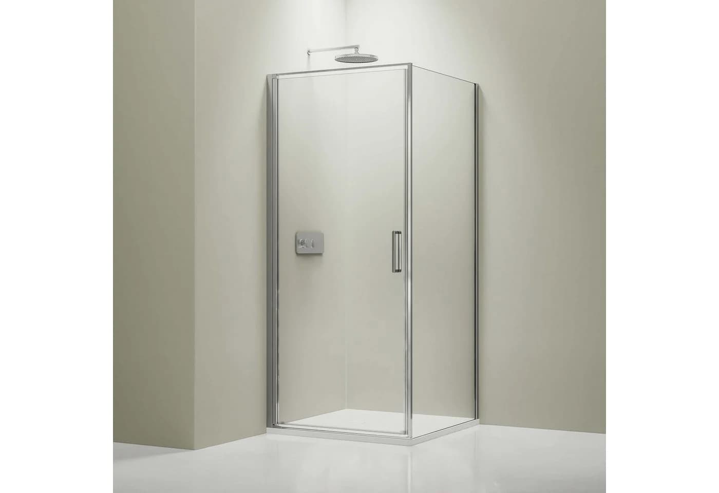 Bernstein Eckdusche NT416 100x80 cm Chrom 8mm ESG Glas Nano - Bild 2