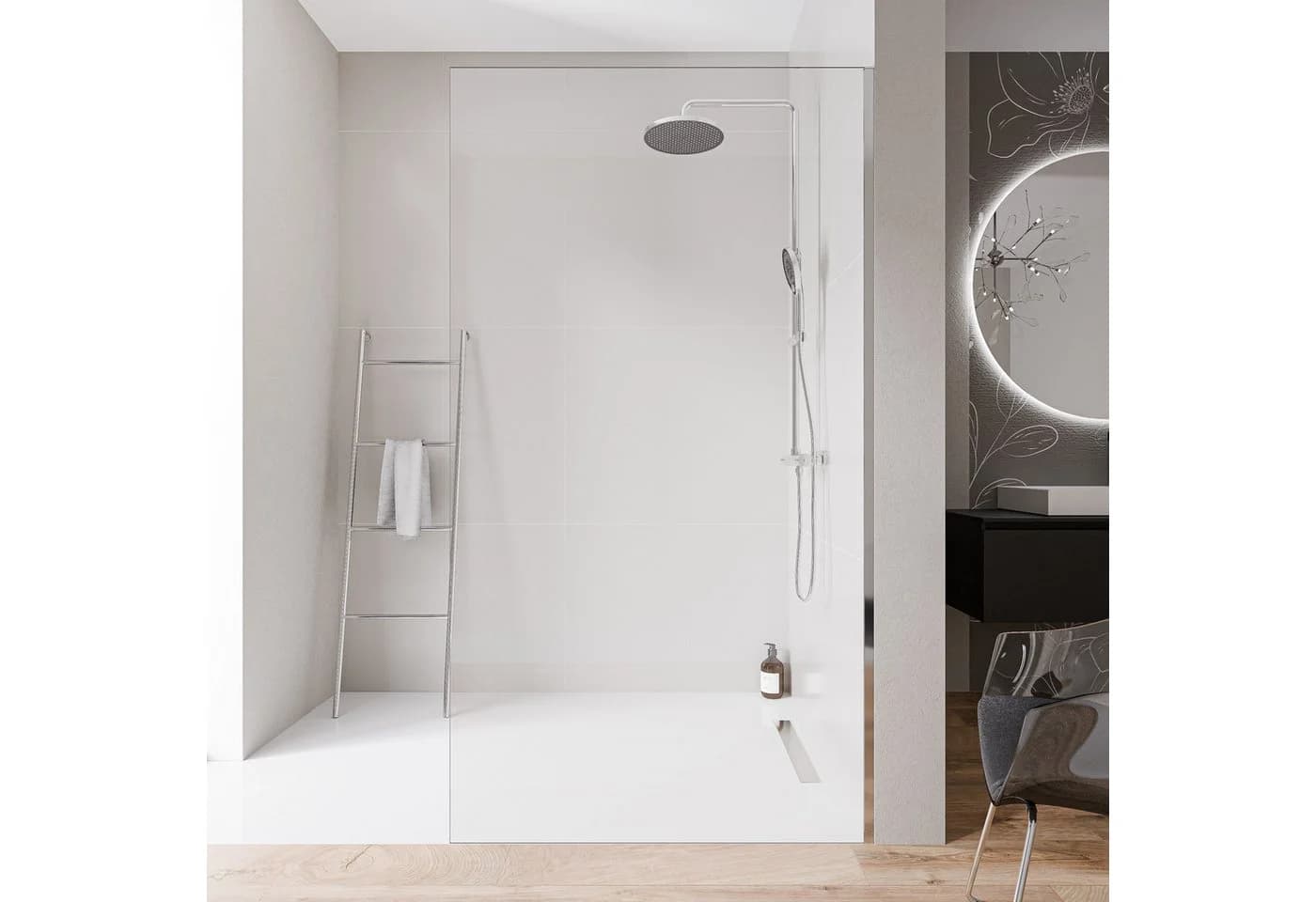 Bernstein Walk-In-Dusche EX102-2 70x220cm Klarglas Chrom