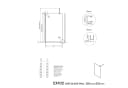 Bernstein Walk-in-Dusche EX102-2 ESG Glas Schwarz matt Bild 5