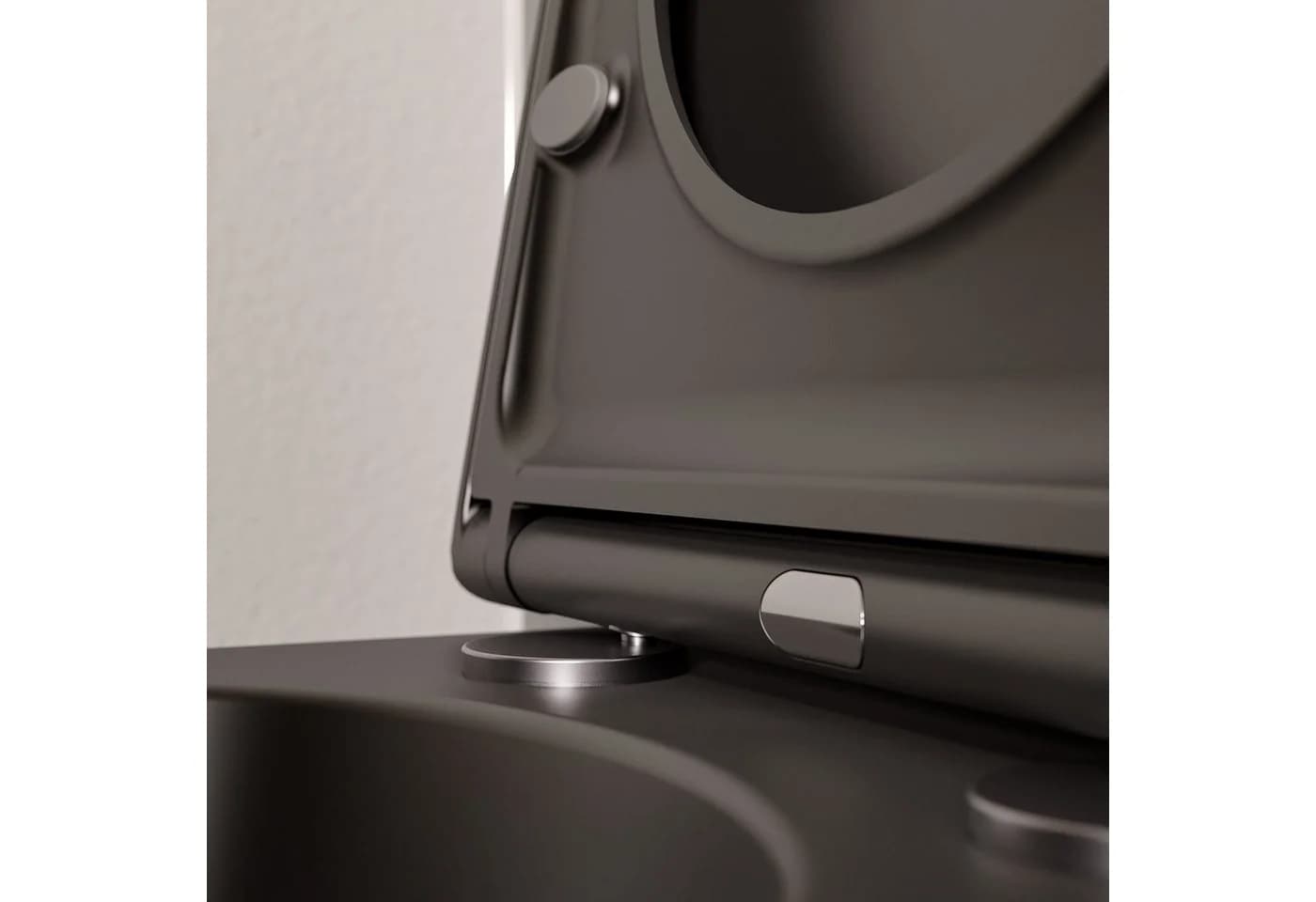 Bernstein LAVOA Wand-WC Set Schwarz matt Spülrandlos Softclose - Bild 5