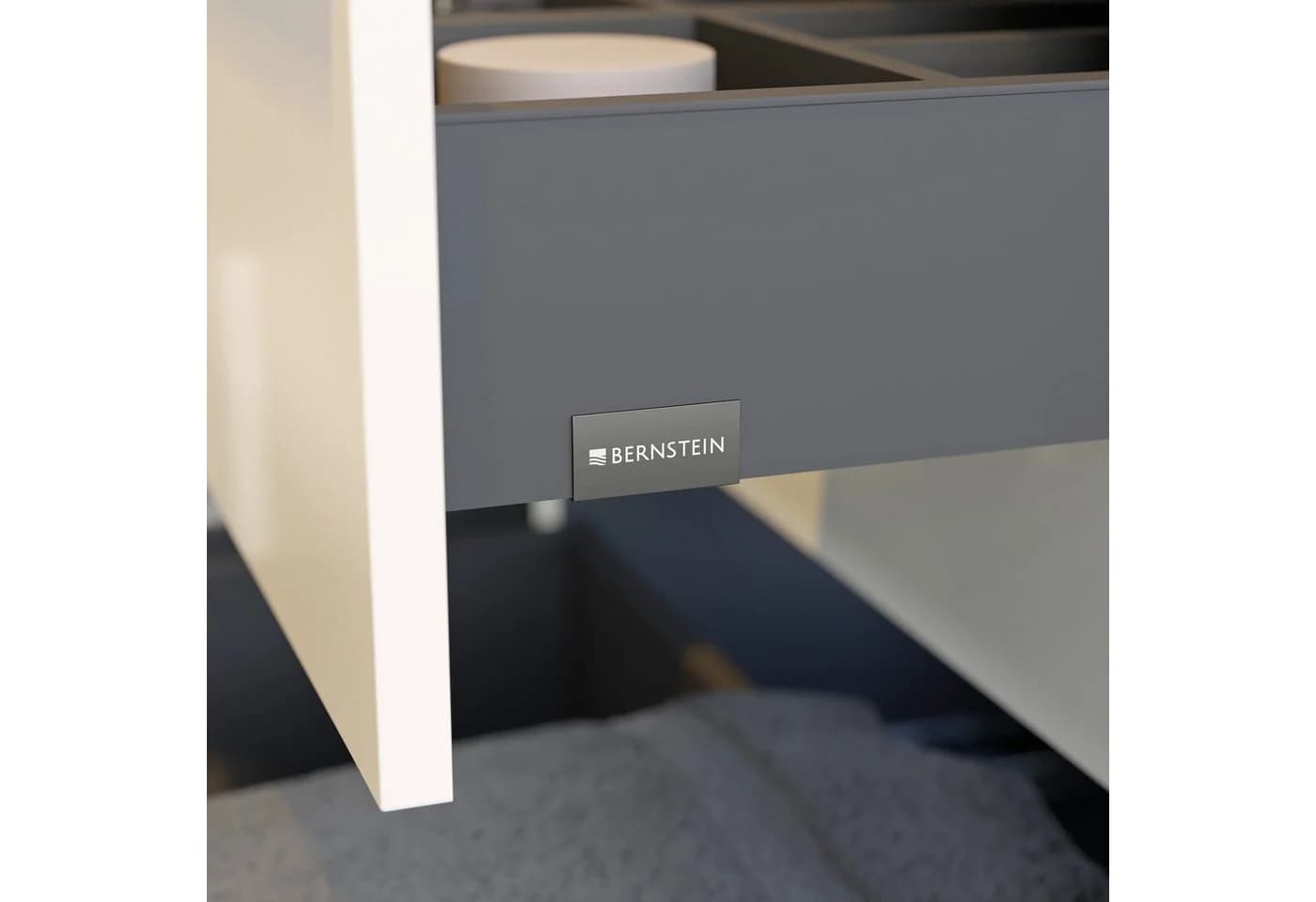 Bernstein VIREO Badmöbelset Weiß Matt mit Doppelwaschbecken - Bild 5