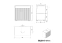 Bernstein BELDIVO Waschbeckenunterschrank 60cm Azurblau matt Bild 5
