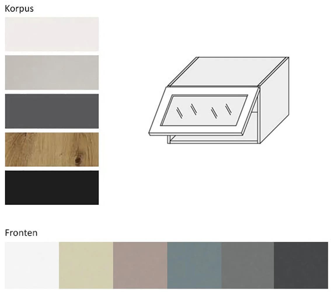 Feldmann-Wohnen Klapphängeschrank Kvantum mint matt eiche artisan