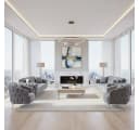 Palms-Store Sofa Set Jumeirah 3-Sitzer+2-Sitzer+Sessel Samtstoff Bild 1