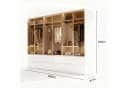 Palms-Store Kleiderschrank Luxemburg 6-Türig Beige/Gold Hochglanz Bild 4