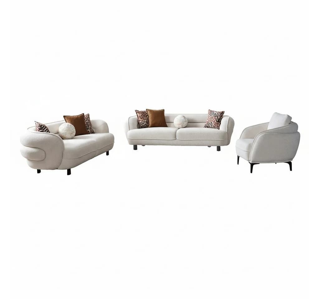 Palms-Store Sofa Set Marsilia mit Zierkissen, 3 Farben - Bild 2