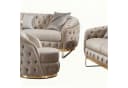 Palms-Store Sofa Set MIRA mit Knopfheftung 5 Farben 3-Sitzer + 3-Sitzer + Sessel Bild 3