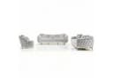 Palms-Store Sofa Set MIRA mit Knopfheftung 3-Sitzer + 3-Sitzer + Sessel Bild 2