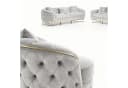 Palms-Store Sofa Set MIRA mit Knopfheftung 3-Sitzer + 3-Sitzer + Sessel Bild 3