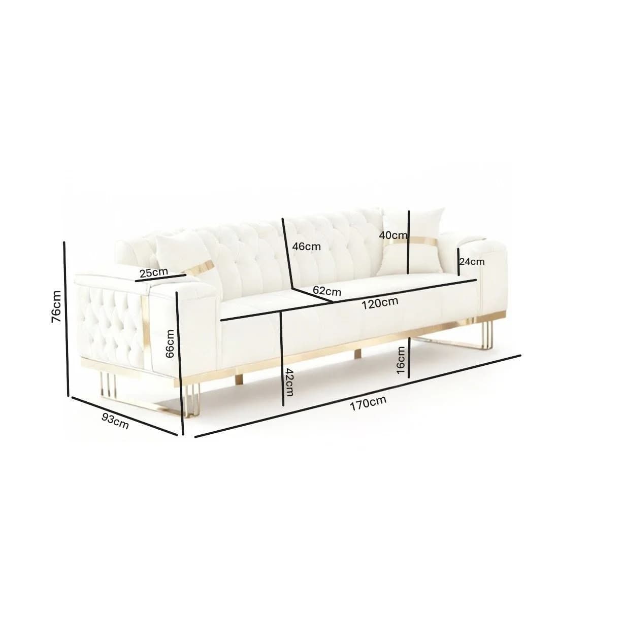 Palms-Store Sofa-Set Imperial Premium Grau Samt mit Schlaffunktion - Bild 5