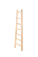 PROREGAL® Stehleiter Wood Double Giraffe Holz Sprossenleiter Braun Bild 4
