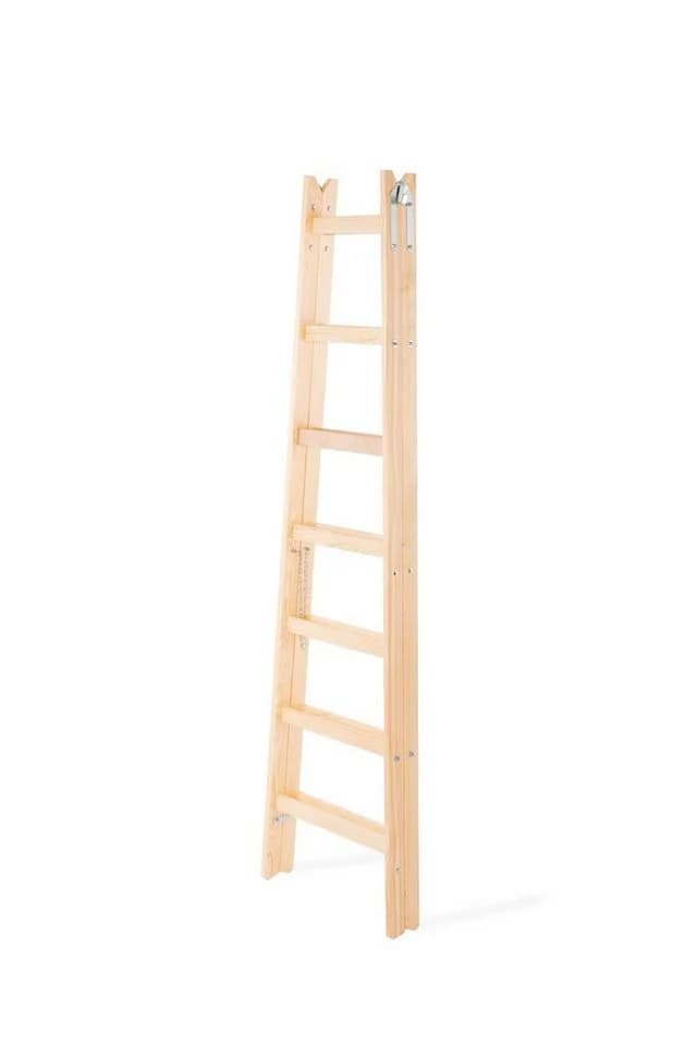 PROREGAL® Stehleiter Wood Double Giraffe Holz Sprossenleiter Braun - Bild 4