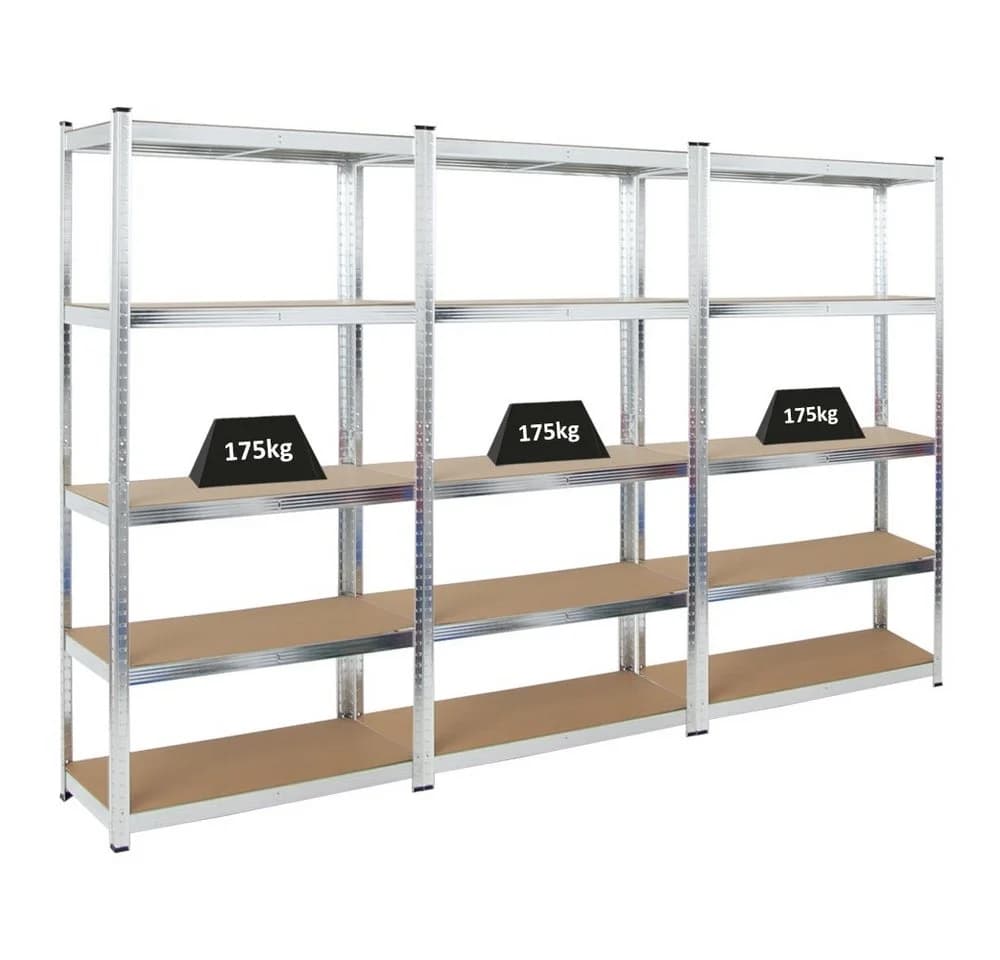 PROREGAL® Schwerlastregal RAGNAR 3-tlg. Silber Stahl - Bild 2