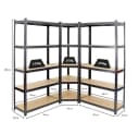 PROREGAL Eckregal MegaDeal 1x Eckregal + 2x Schwerlastregal Schwarz Bild 1