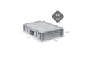 PROREGAL® Stapelbox Eurobox NextGen Portable Grau - Robuste Kunststoffbox Bild 1
